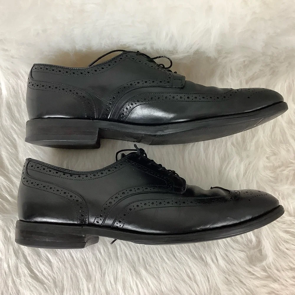 Allen Edmonds Lombard Black Leather Brogue Oxford Shoes 11